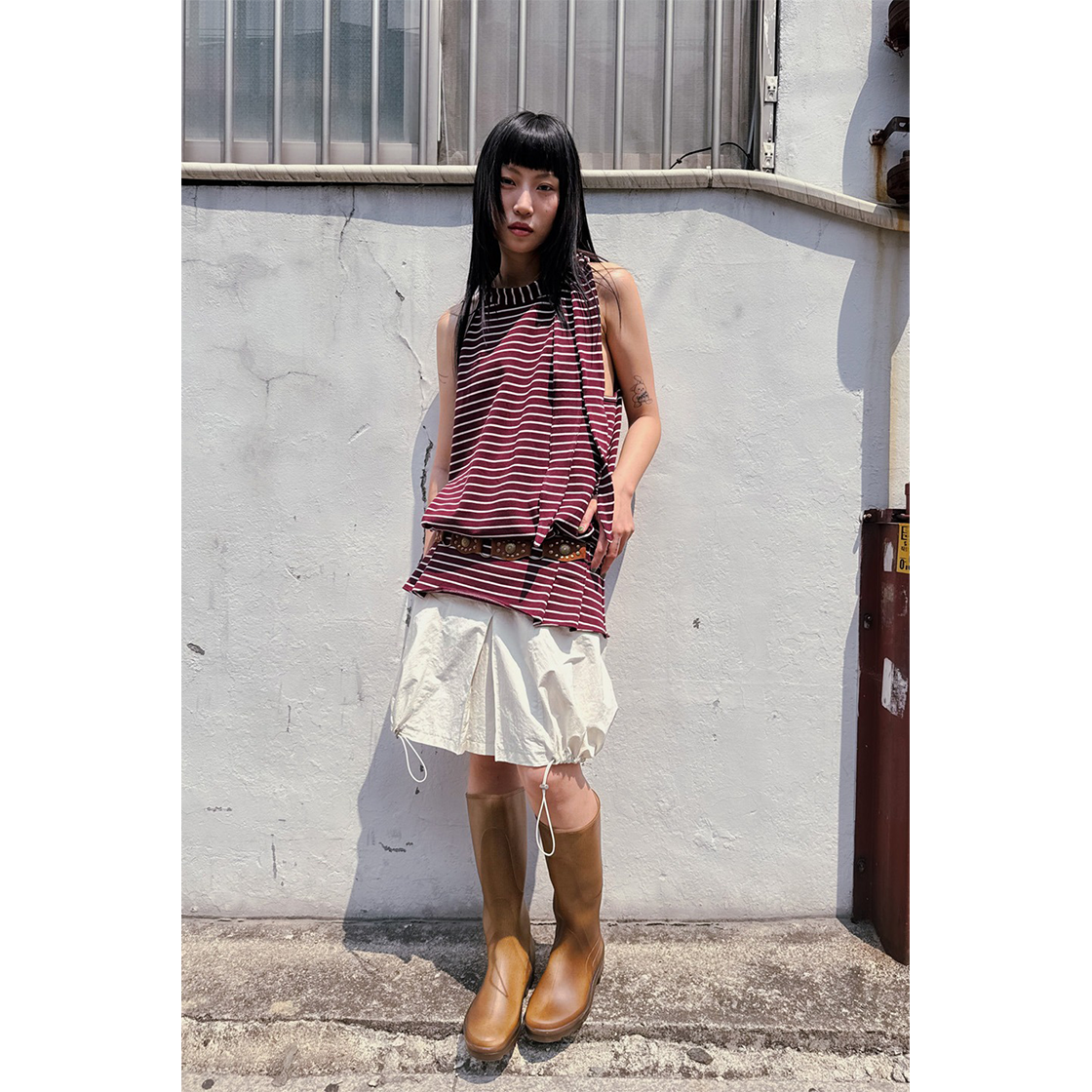 스틸레써디 힙킨 스트라이프 홀터 와인(Still Lethardy Hipkin Stripe Halter Wine) - 3