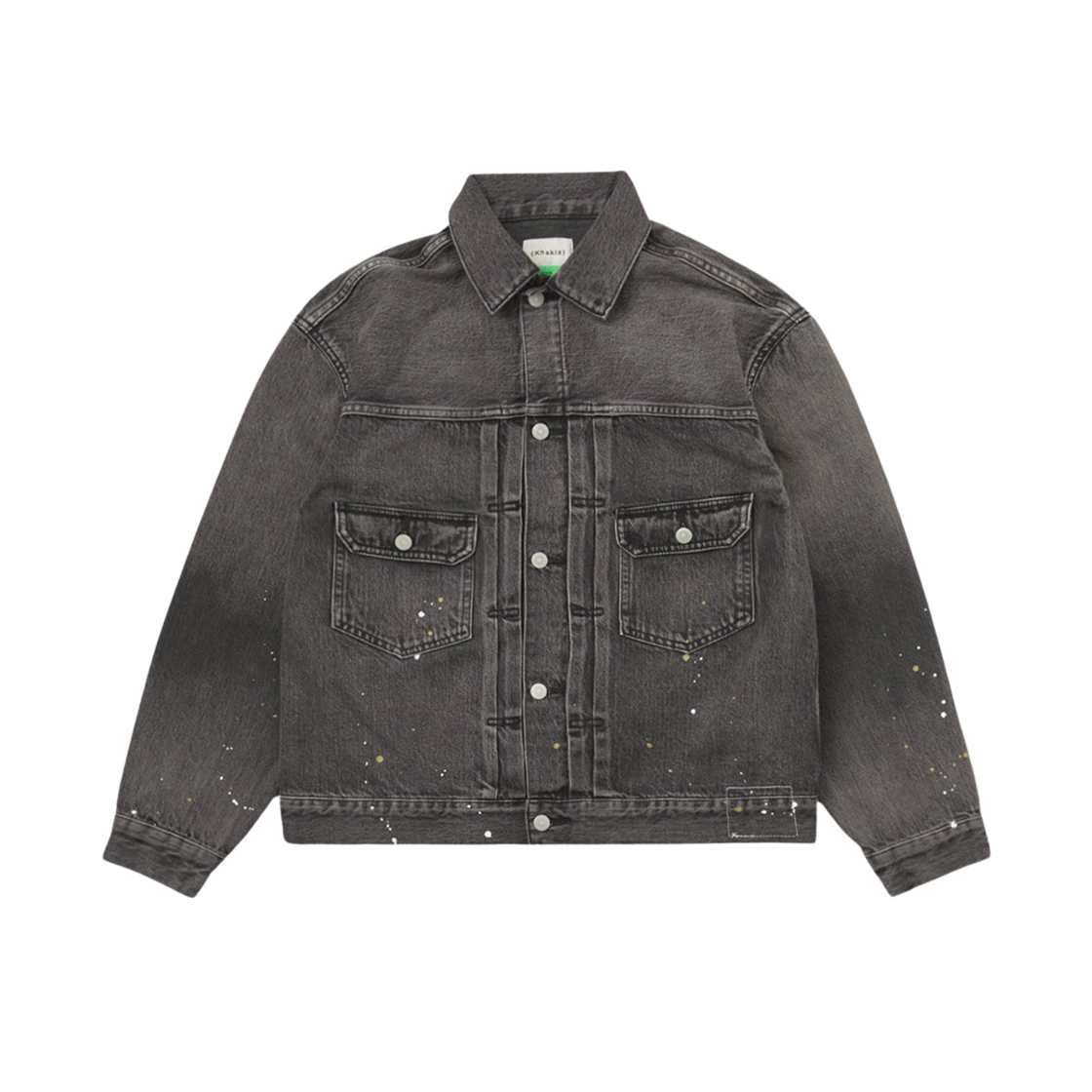 카키스 데미지드 진 자켓 그레이(Khakis Damaged Jean Jacket Grey)