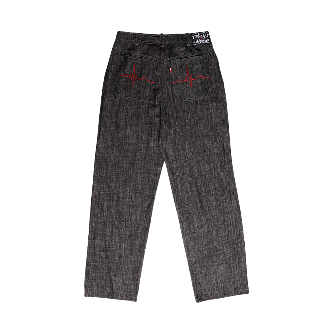 트락타트 심전도 그래프 체인 스티치 데님 팬츠 블랙(Traktat E.C.G. Chain Stitch Denim Pants Black) - 2