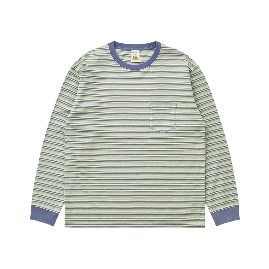 카키스 보더 롱슬리브 티셔츠 모스(Khakis Border L/S T-Shirt Moss)