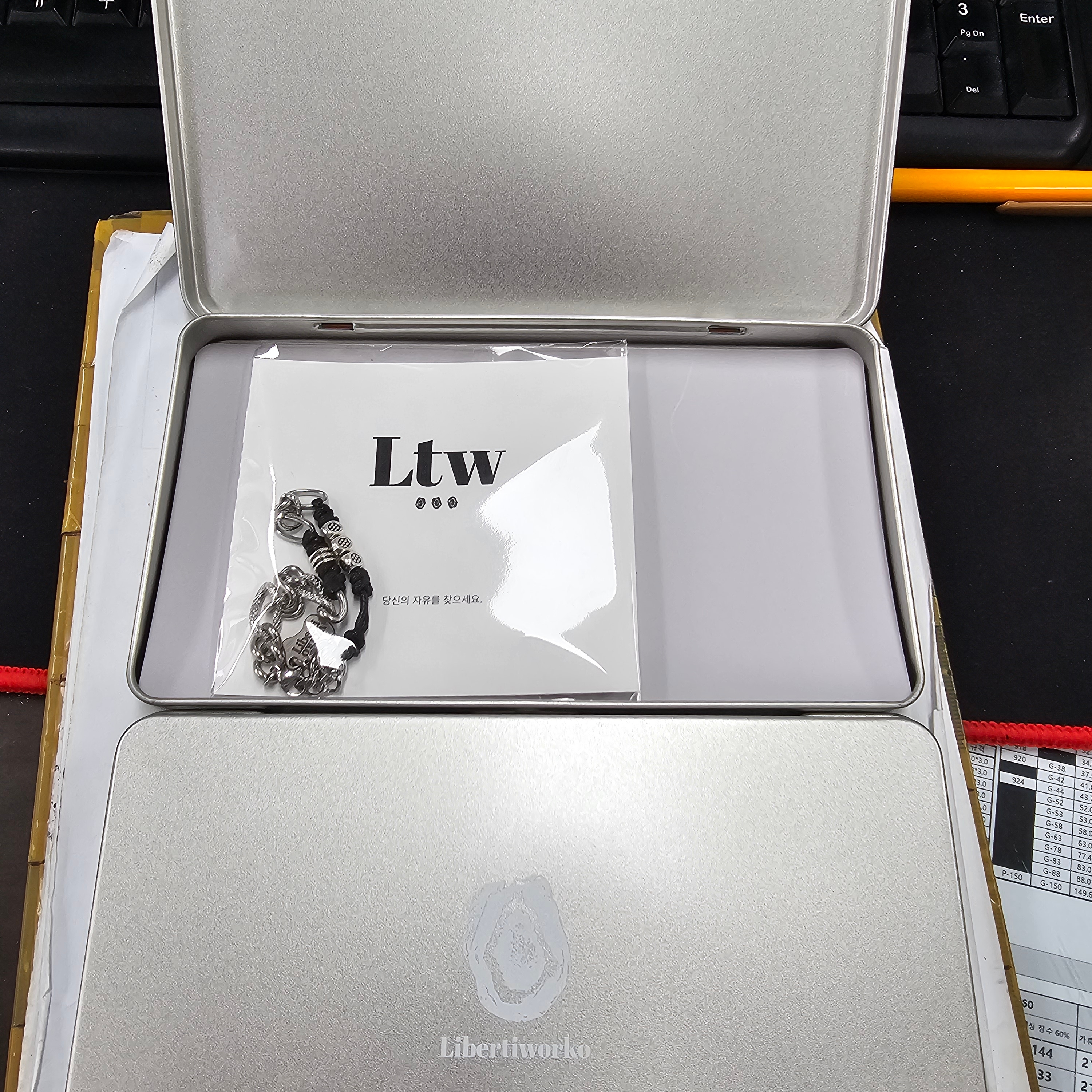 Libertiworko Cube Rope Chain Bracelet 착용 스타일 - 1