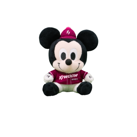 KBO x Disney Mickey Plush Keyring Kiwoom Heroes
