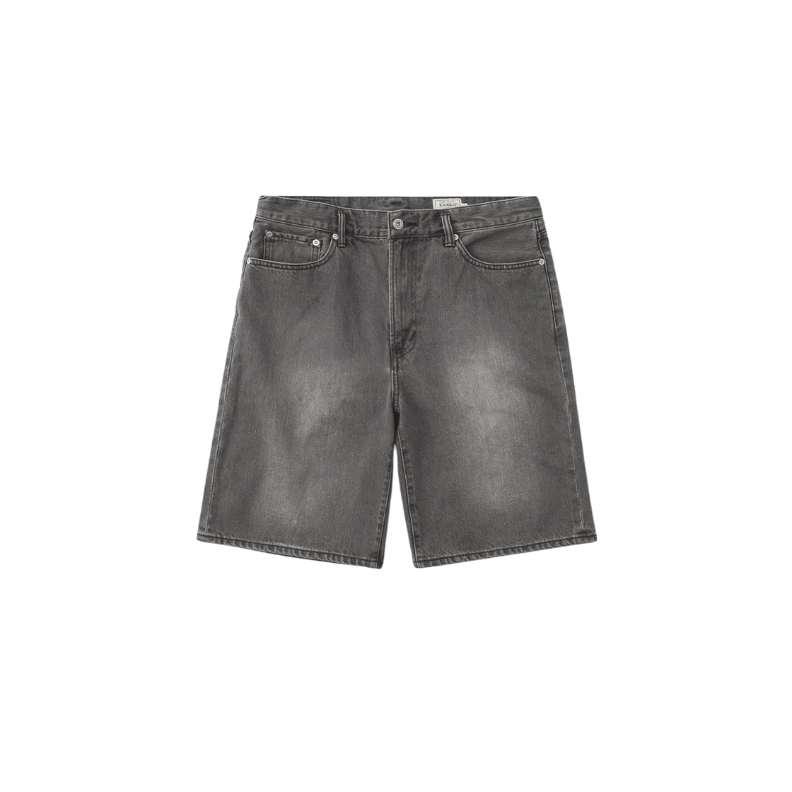 - Khakis Washed Denim Shorts Light Grey