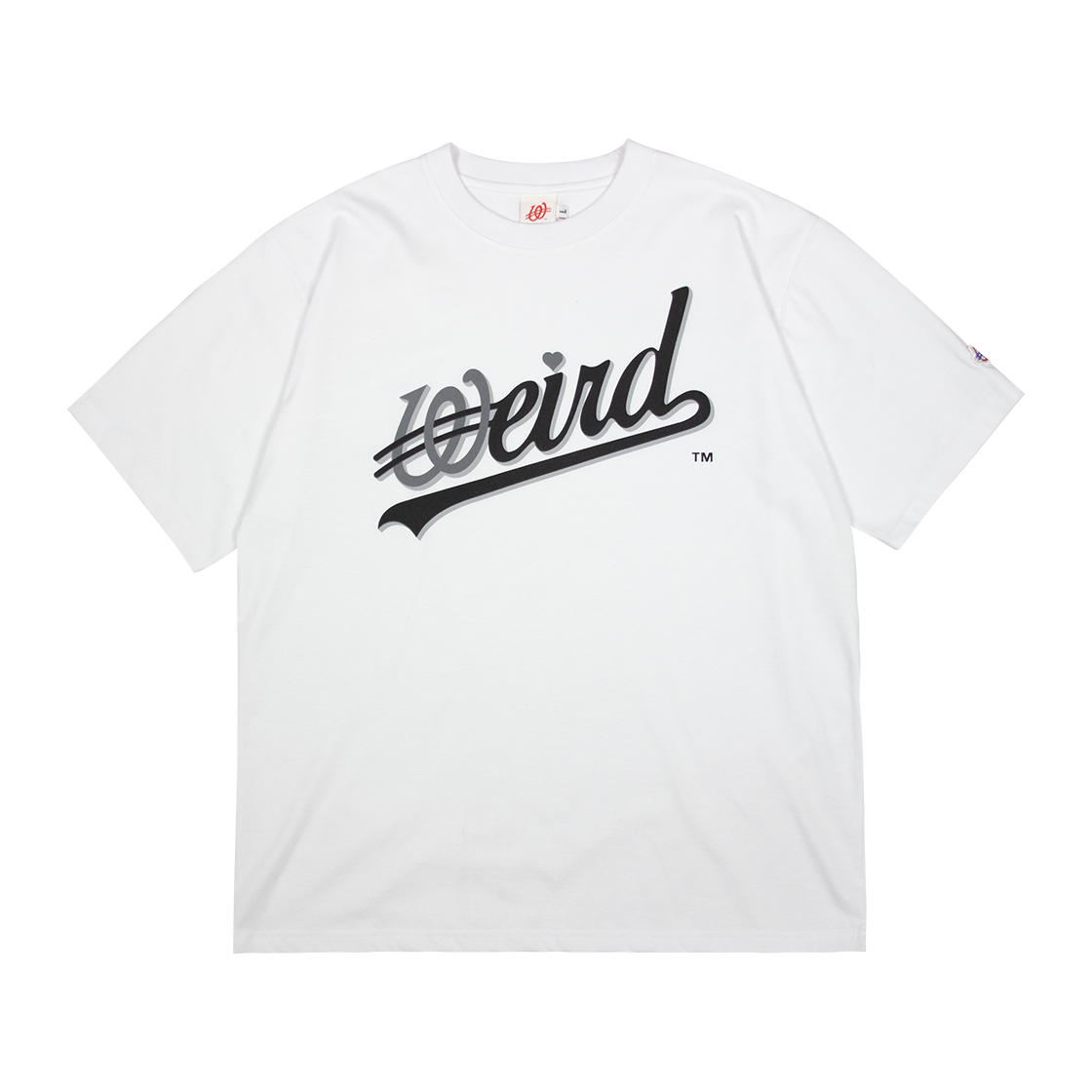 위얼드월드 베이직 웨이브로고 티셔츠 화이트(Weird World Basic Wave Logo T-shirt White)