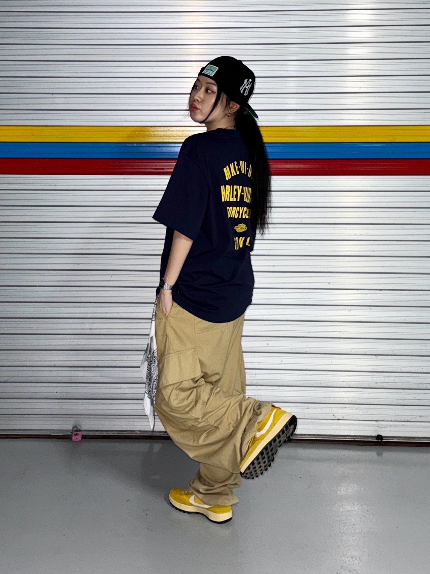 Nike x Tom Sachs General Purpose Shoe Archive, Aftermath Atm Logo Ball Cap Black 착용 스타일 - 1