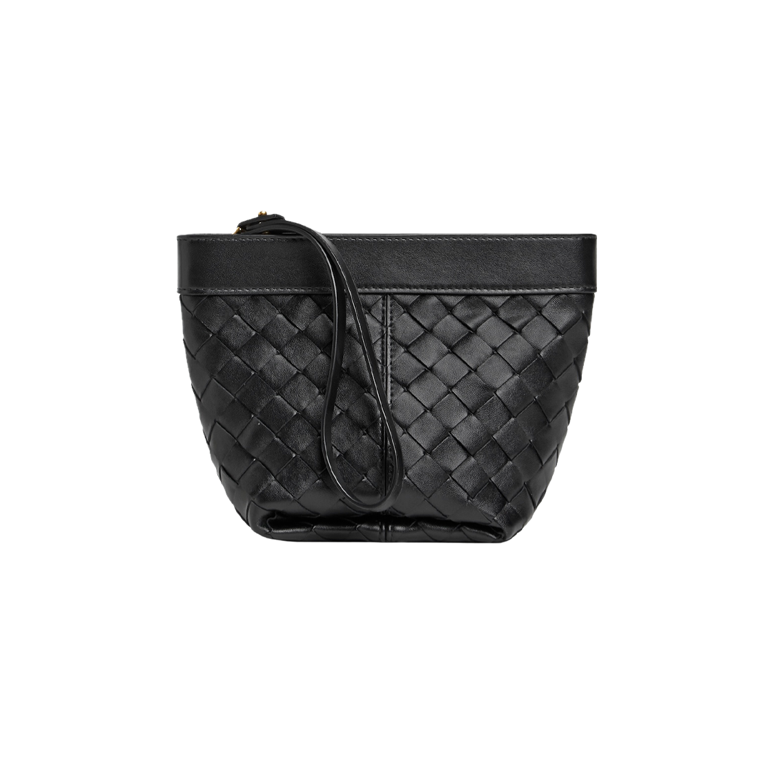 805577V3IV18425 Bottega Veneta Flip Flap Small Prism Pouch Black