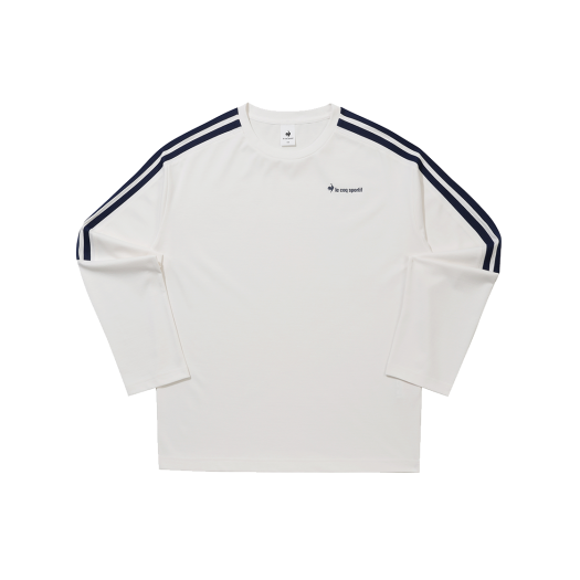 QQ323LRL82_IVY0 le coq sportif Unisex Sunday Loose Long-Sleeve T-Shirt Ivory