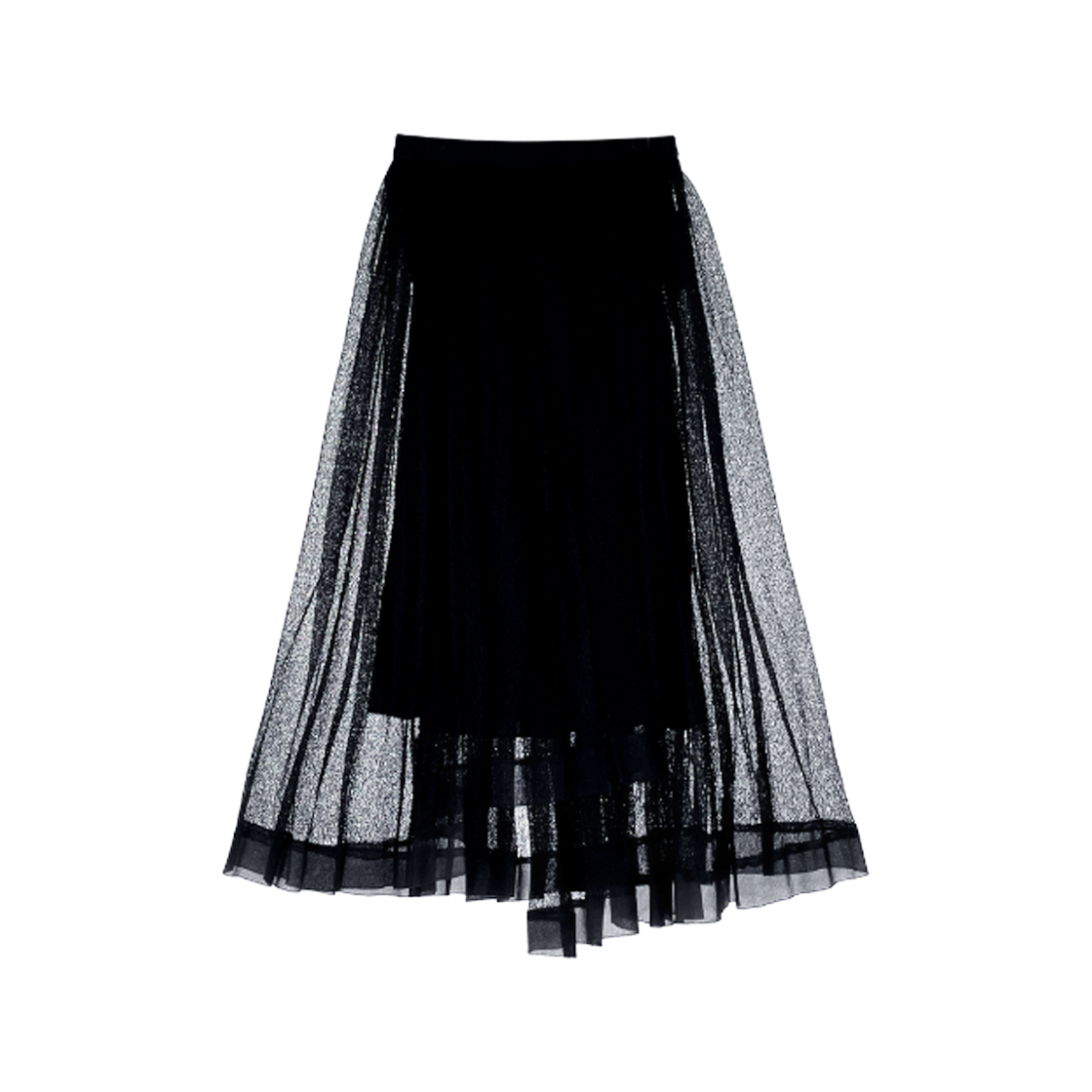 ITR2CEONO6BU Dior 24SS Technical Silk Unbalanced Wrap Skirt 40 Black