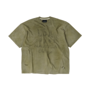 Undermycar x Nautica Lettering Stamp T-Shirts Khaki - 25SS