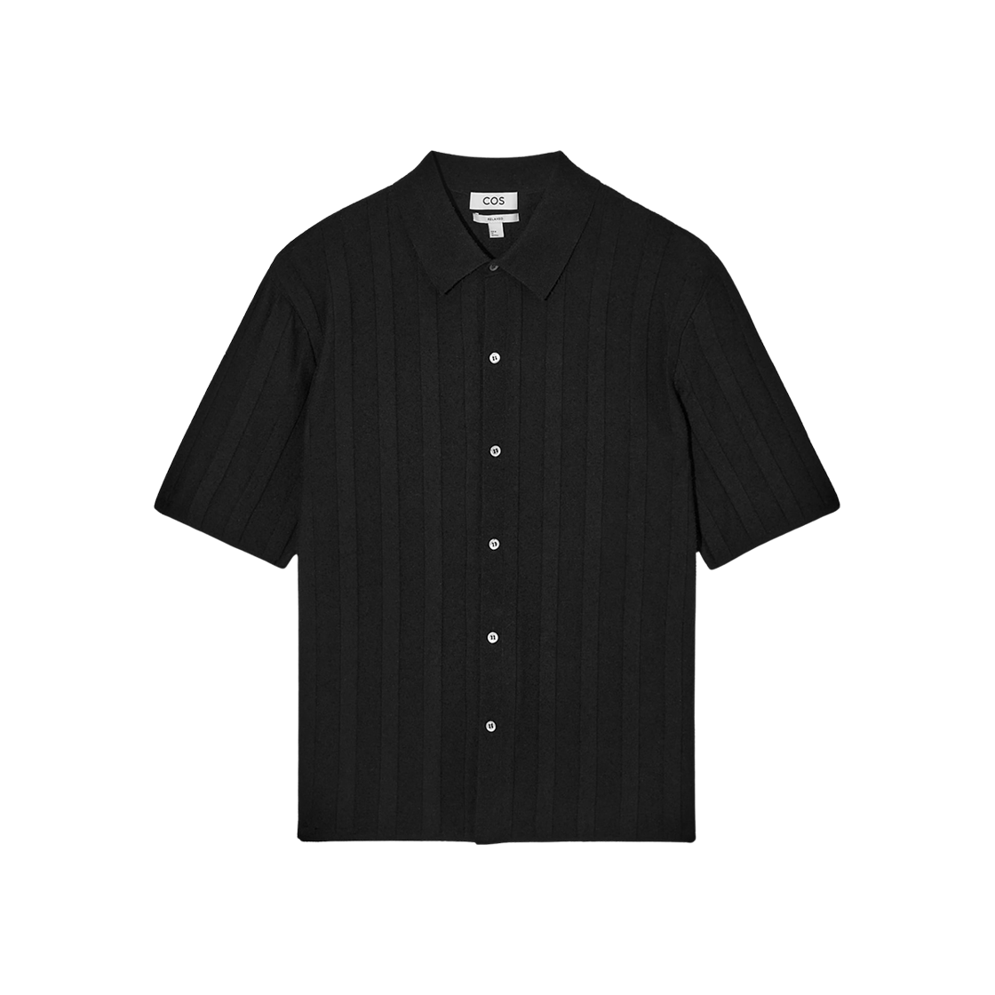 코스 텍스처드 스트라이프 니트 셔츠 블랙(COS Textured Striped Knitted Shirt Black) - 1