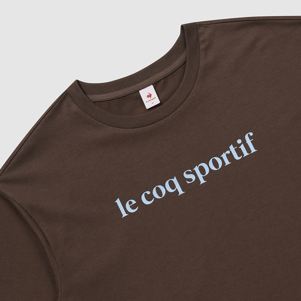 르꼬끄 스포르티브 여성 에슬레저 루즈핏 면 크롭 반팔티 - 브라운(QQ322ORS83)(le coq sportif Women's Athleisure Loose Fit Crop Short-Sleeve T-Shirt Brown) - 4