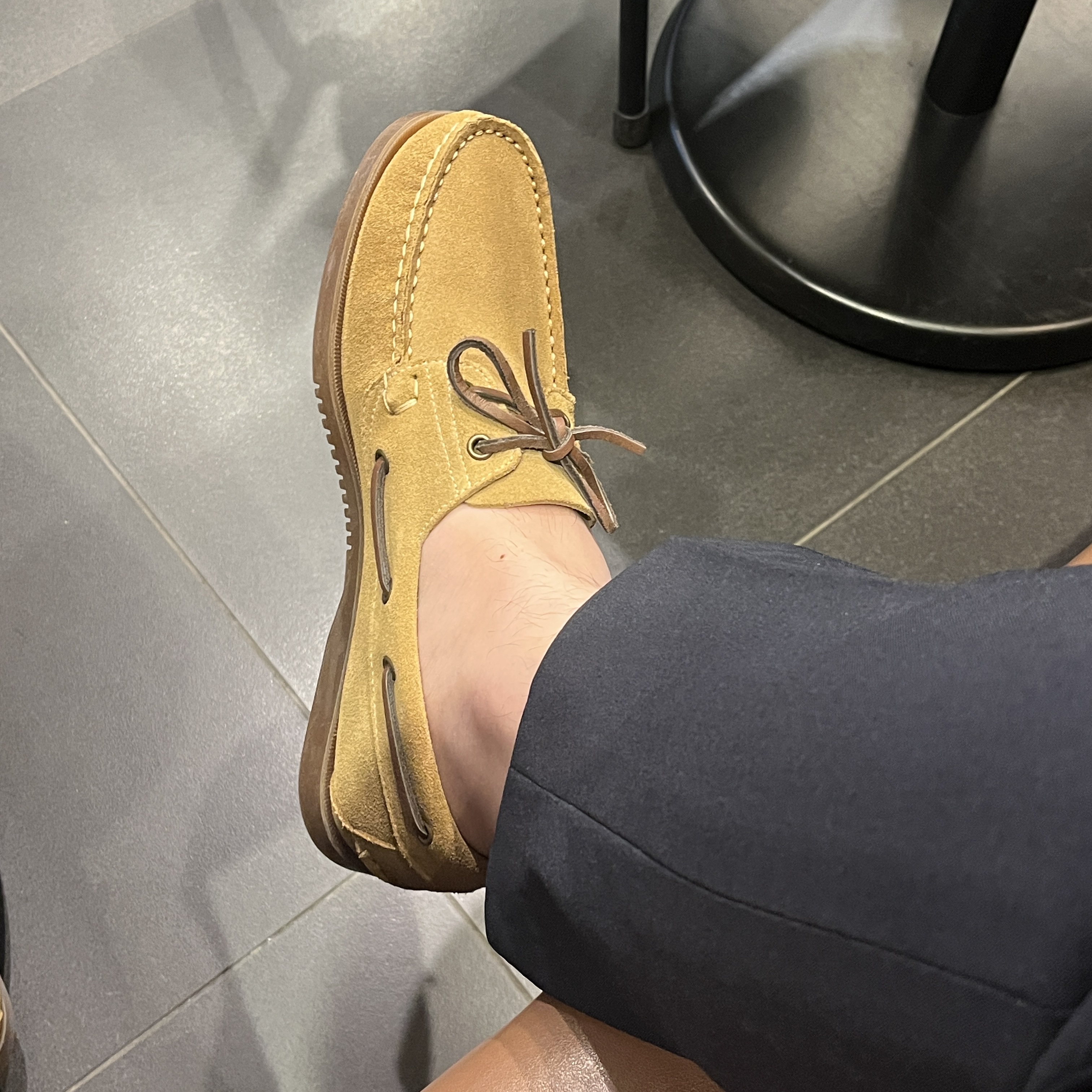 Paraboot Barth Marine Veloaurs Fauve 착용 스타일 - 1