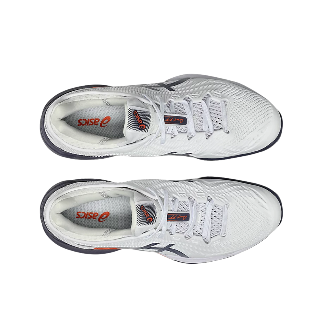 아식스 코트 FF 3 클레이 화이트 그레이시 퍼플 - D 스탠다드(Asics Court FF 3 Clay White Greyish Purple - D Standard) - 2