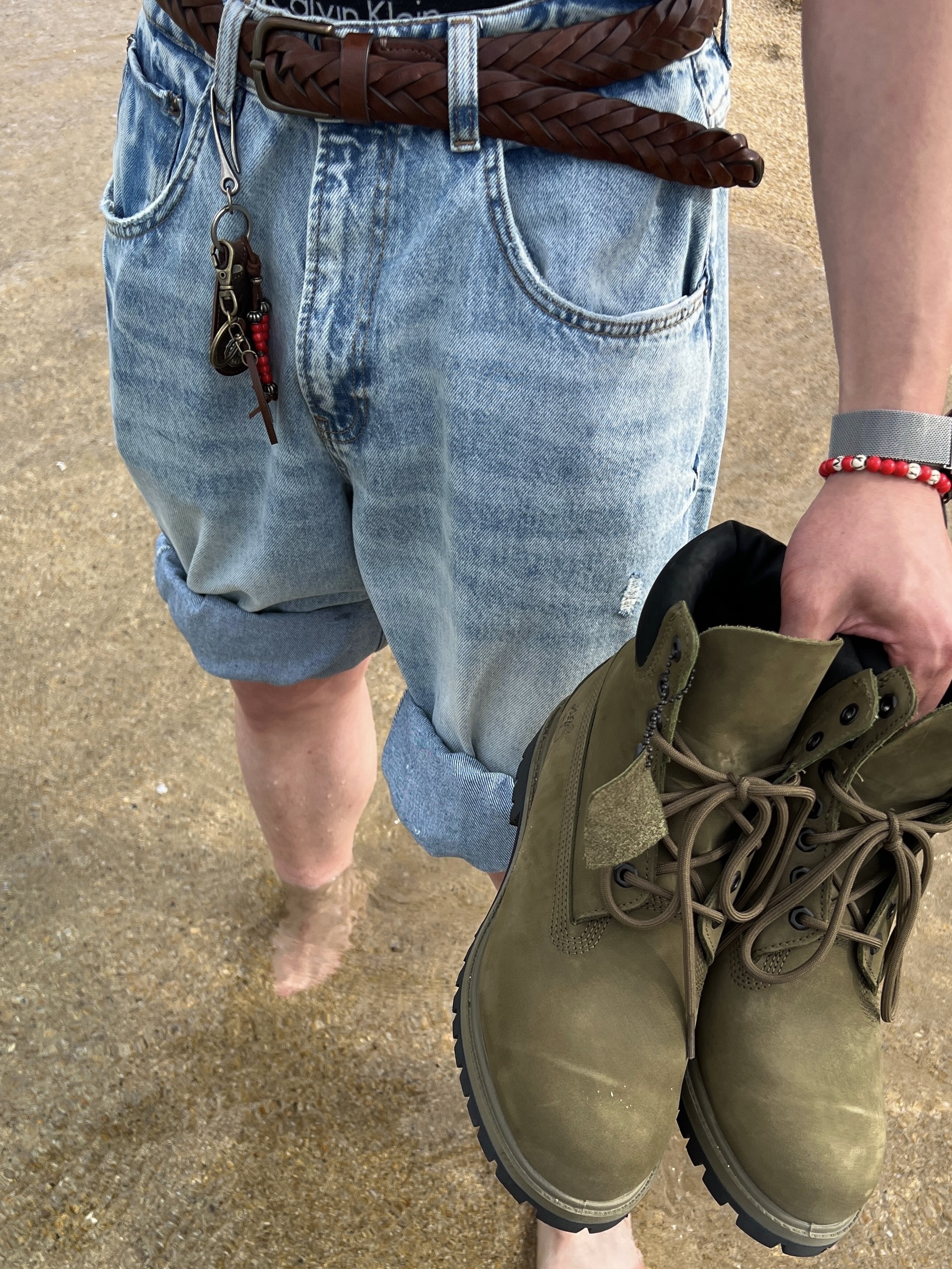 Timberland Premium 6 Inch Waterproof Worker Boot Brown - Wide, Ogarp Signature Concho Keychain Ver.2 착용 스타일 - 9
