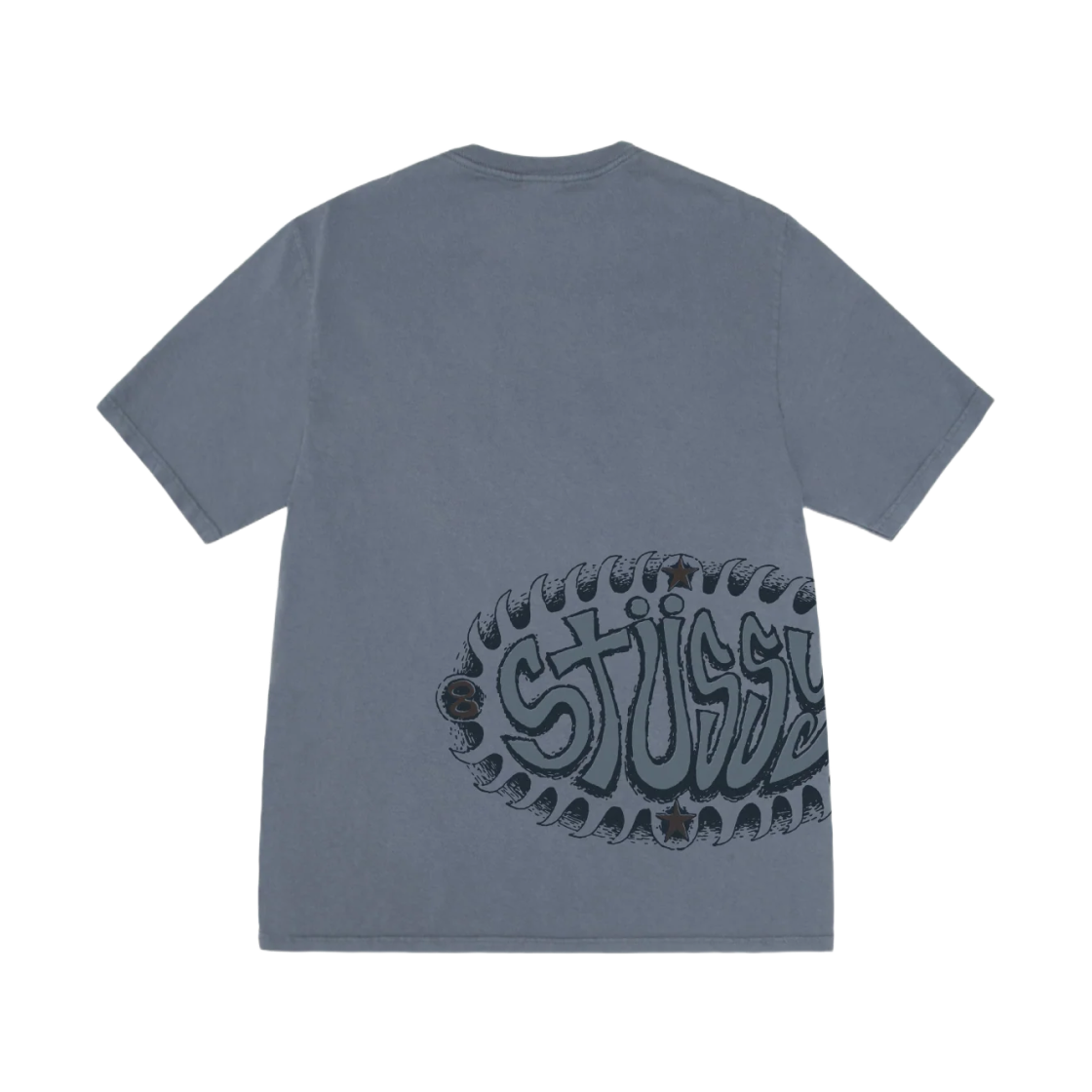 스투시 웨이브 오발 다이드 티셔츠 네이비