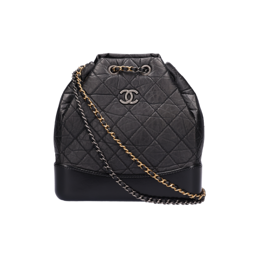 ITB7PP34SRFB CHANEL Gabrielle Small Backpack Vintage Calfskin Black