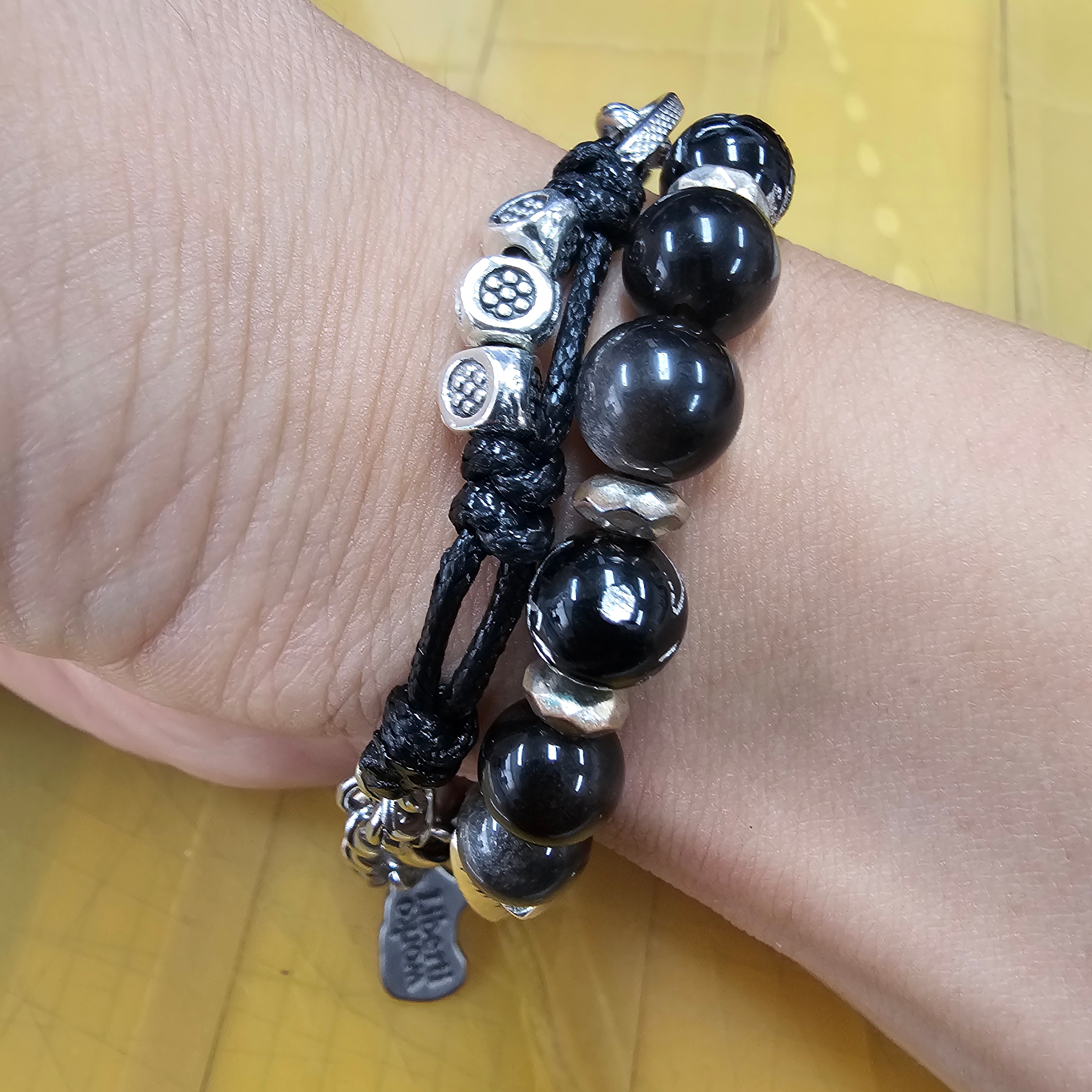Libertiworko Cube Rope Chain Bracelet 착용 스타일 - 3