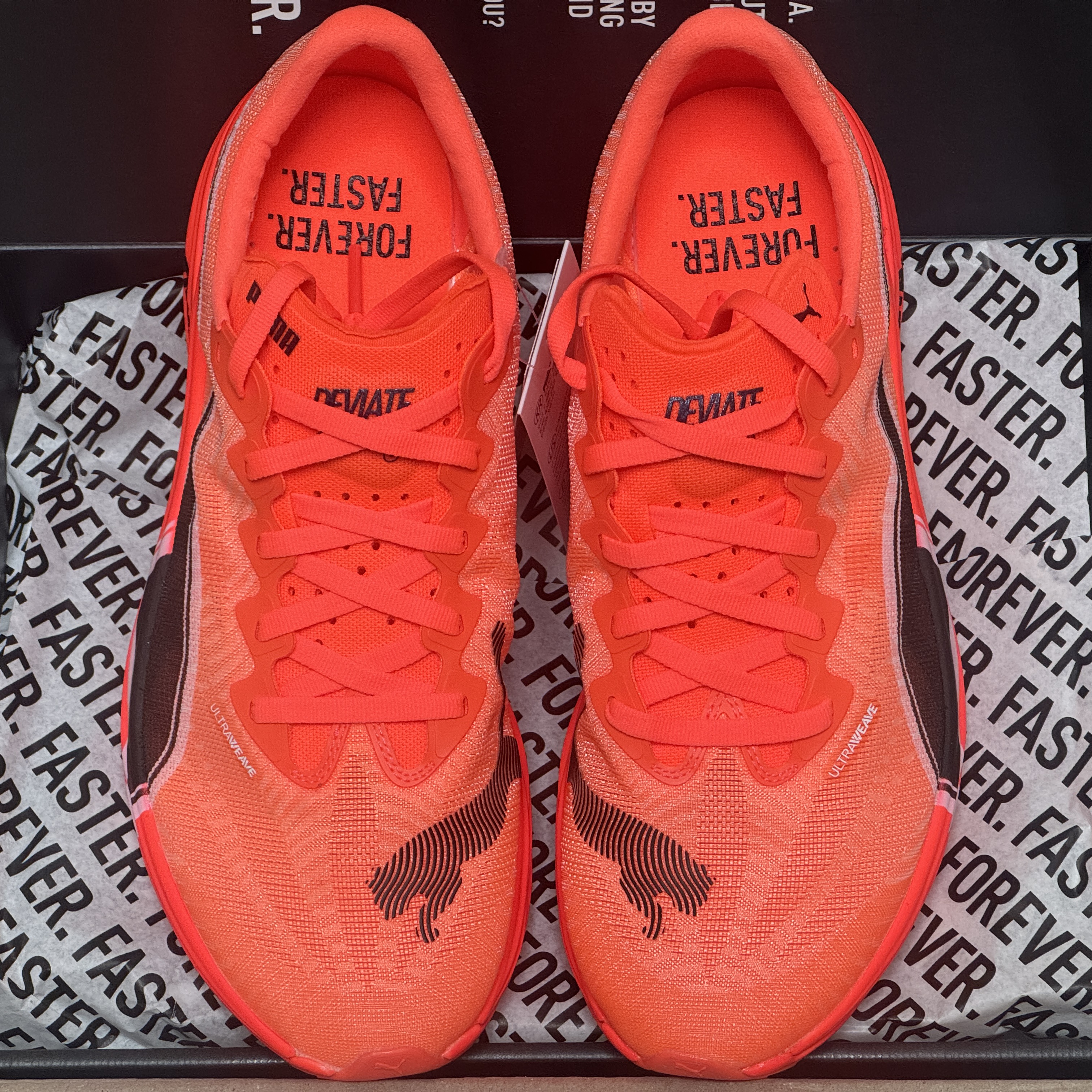 Puma Deviate Nitro Elite 3 Glowing Red Black 착용 스타일 - 1
