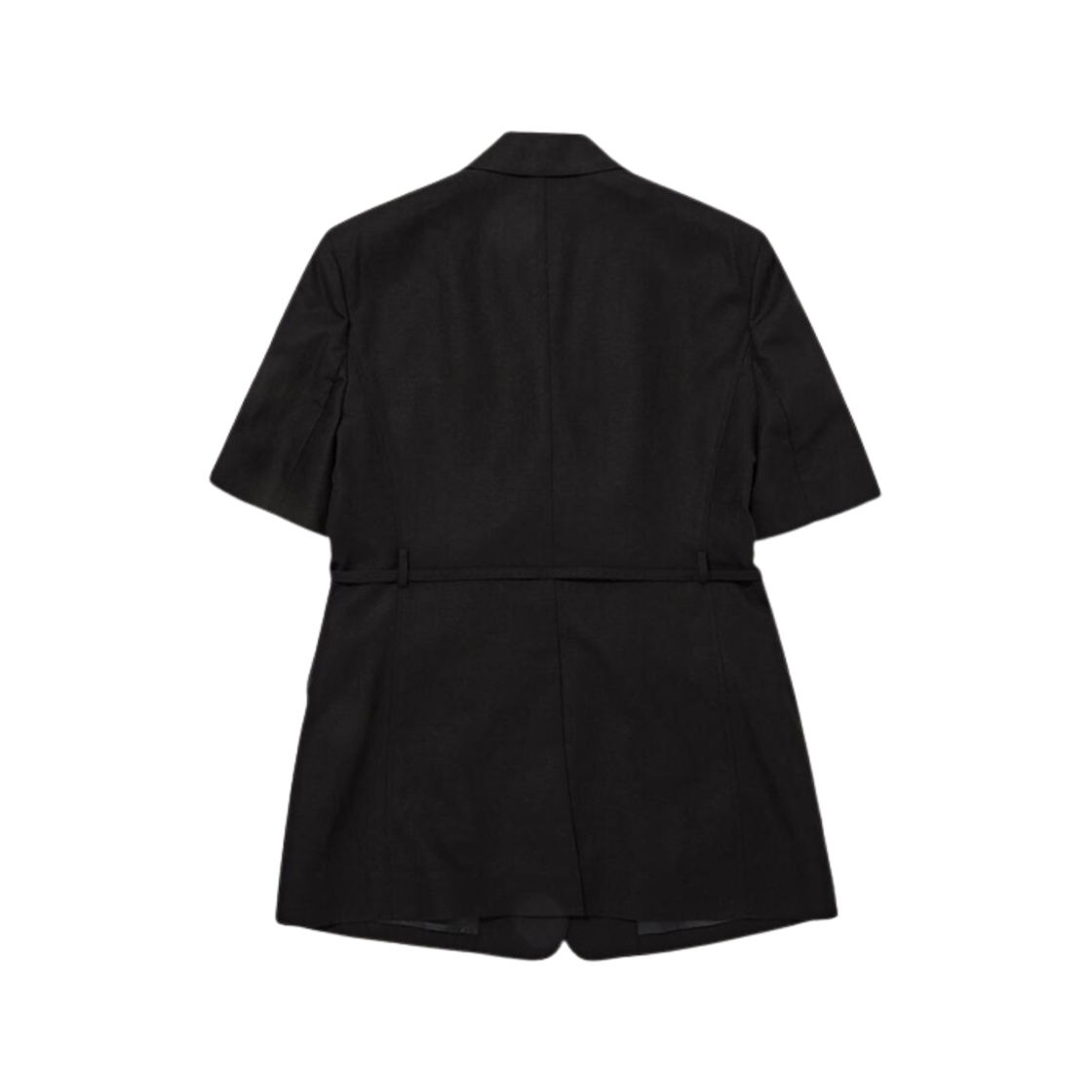 (W) 던스트 하프 슬리브 벨티드 린넨 자켓 블랙((W) Dunst Half Sleeve Belted Linen Jacket Black) - 2