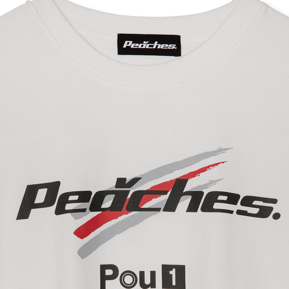 PCS25GXSS001 Peaches. Western Racing Logo S/S Tee White - #3