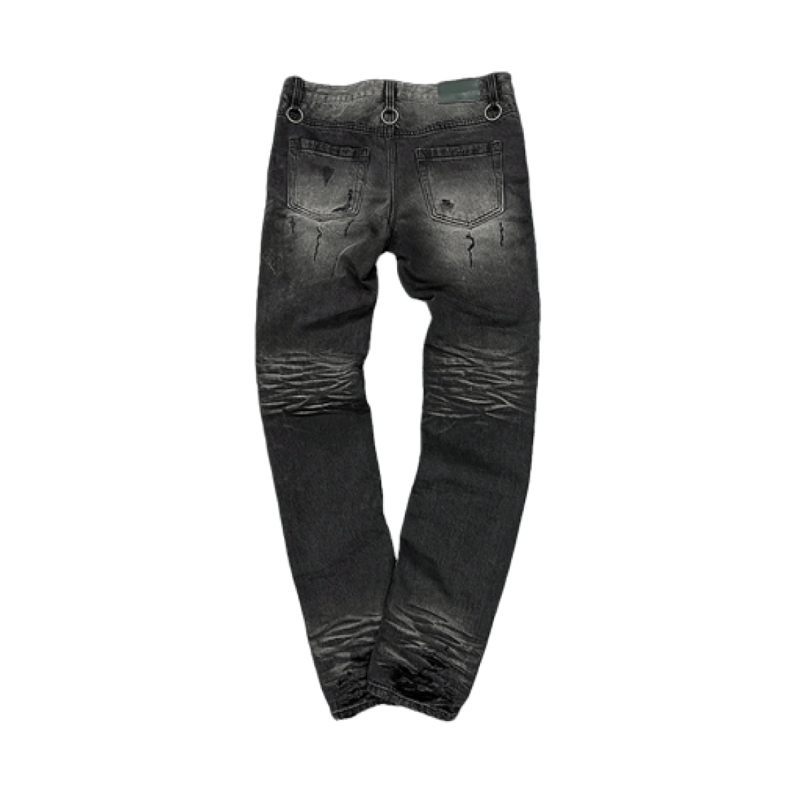 언더마이카 하드 워시드 앤틱 링 디스트레스드 슬림 진 워시드 그레이 - 25SS(Undermycar Hard Washed Antique Rings Distressed Slim Jeans Washed Gray - 25SS) - 2