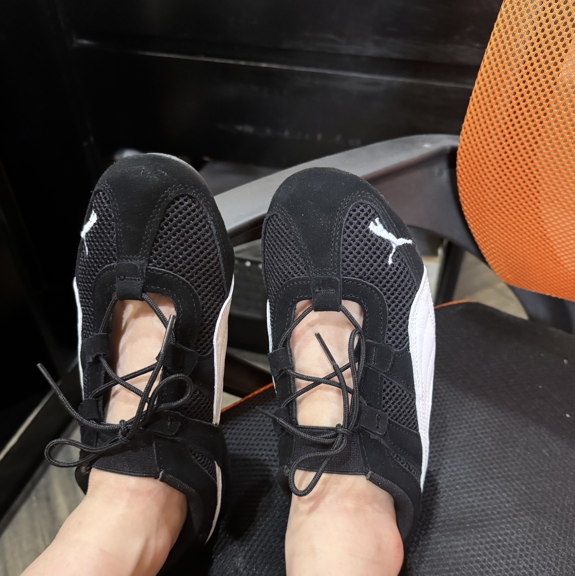 (W) Puma Speedcat Go Puma Black Puma White 착용 스타일