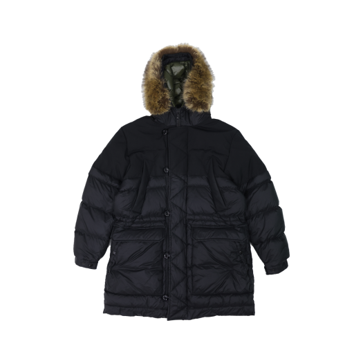 IT26AUO6DUN8 MONCLER Sablette Long Down Jacket Black