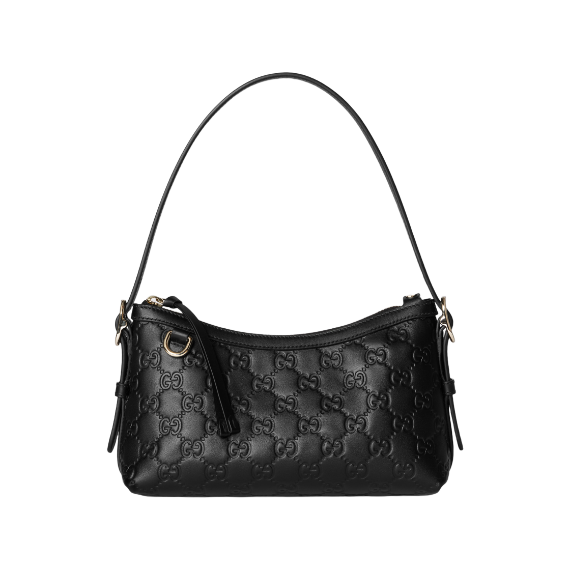 847450-AAFDV-1000 Gucci GG Emblem Small Shoulder Bag Black