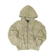 Undermycar x Nautica Damaged Hood Zip Up Beige - 25SS