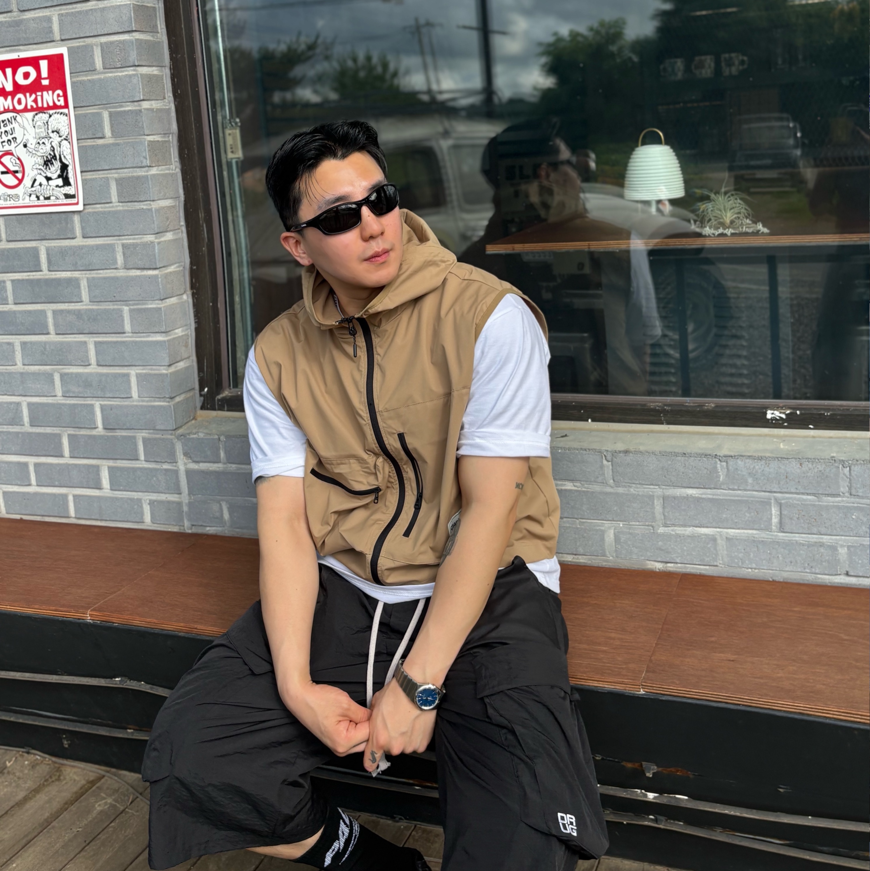 Nike x Supreme Shox Ride 2 SP Black, Palace x Umbro Socks Black - 24SS 착용 스타일 - 6