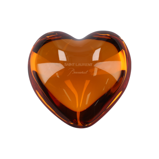 ITMDIIWOV7AO SAINT LAURENT Baccarat Heart Crystal Amber