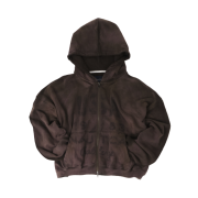 Undermycar x Nautica Damaged Hood Zip Up Brown - 25SS