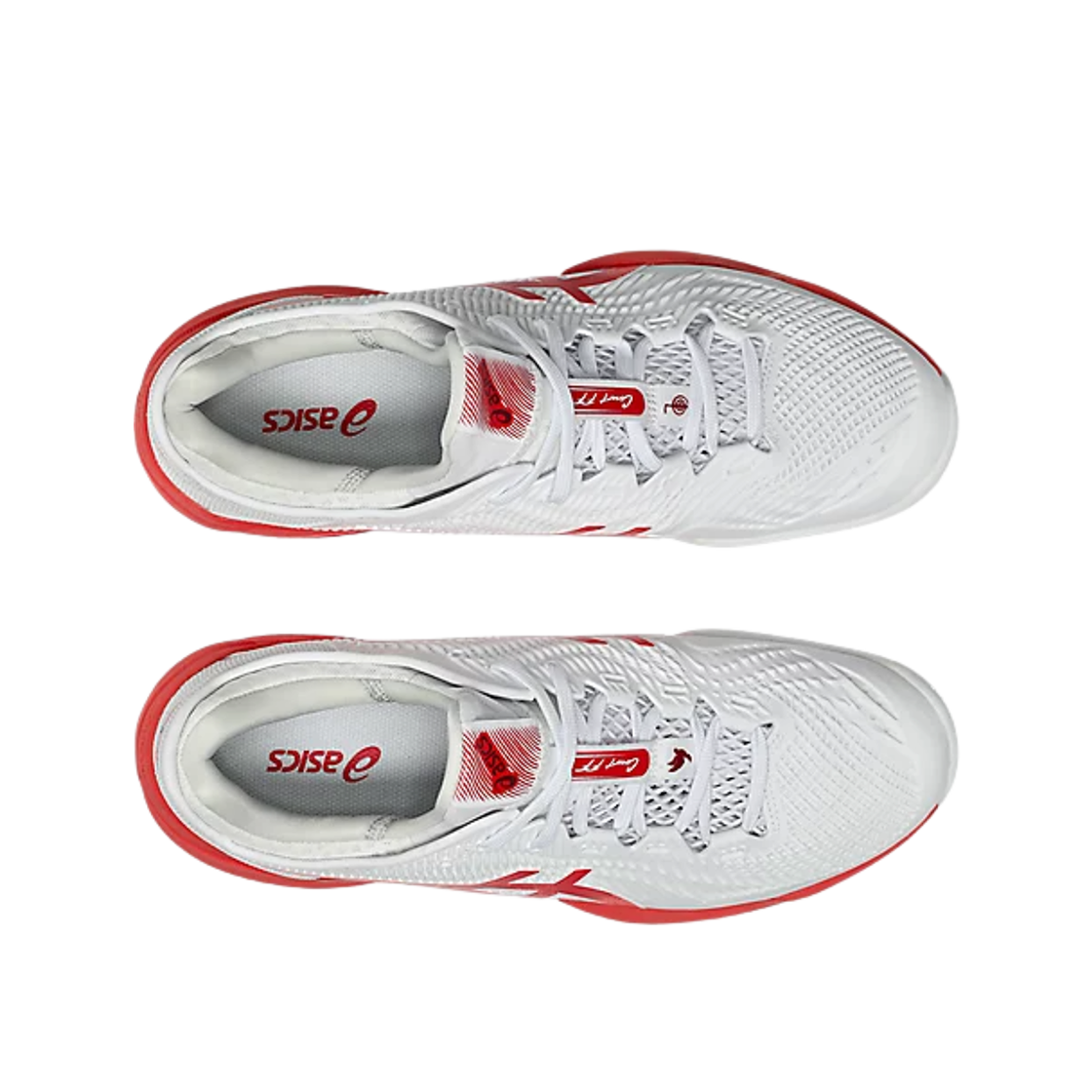 아식스 코트 FF 3 노박 클레이 화이트 일렉트릭 레드(Asics Court FF 3 Novak Clay White Electric Red) - 2
