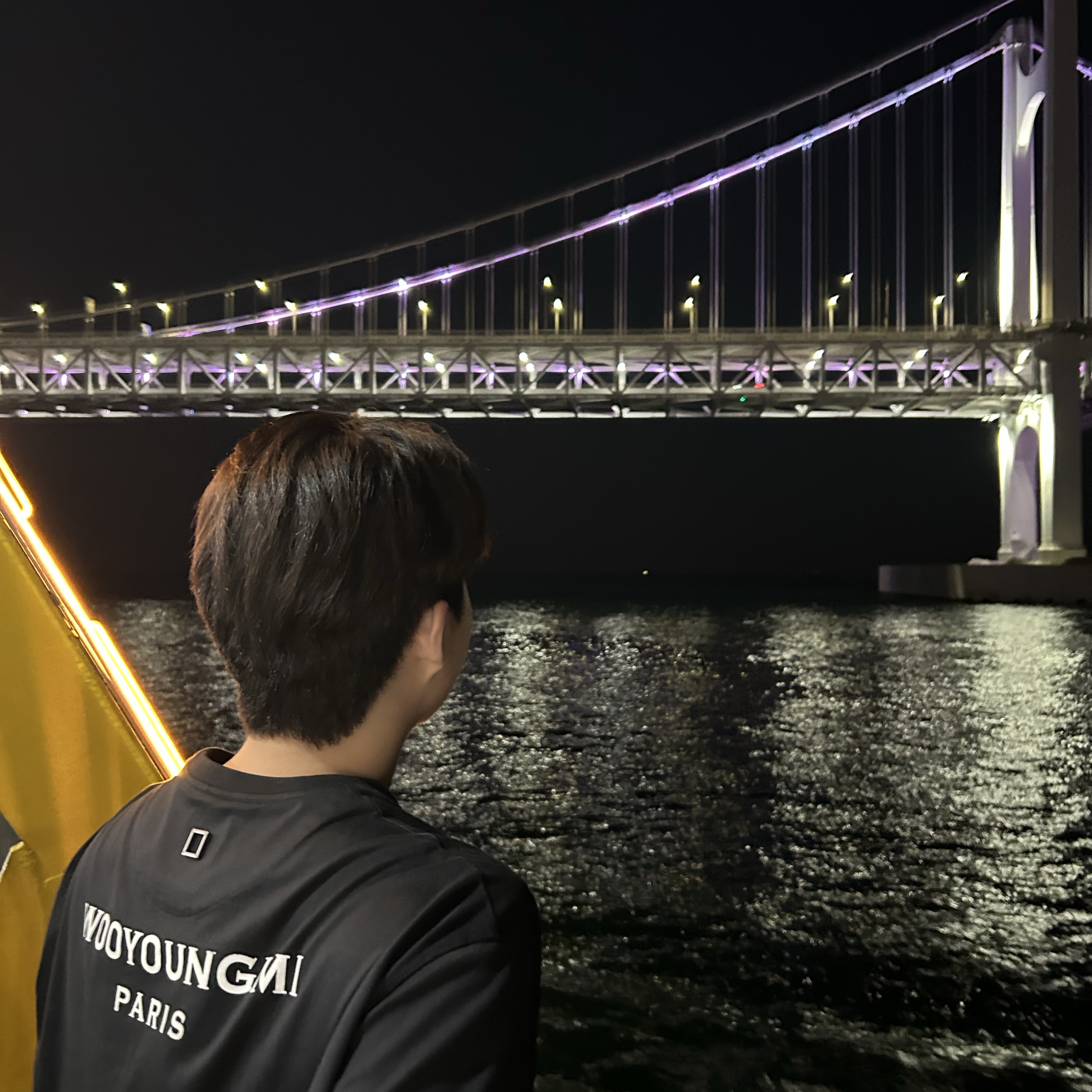 Wooyoungmi Back Logo Long Sleeve T-Shirt Black - 24SS 착용 스타일