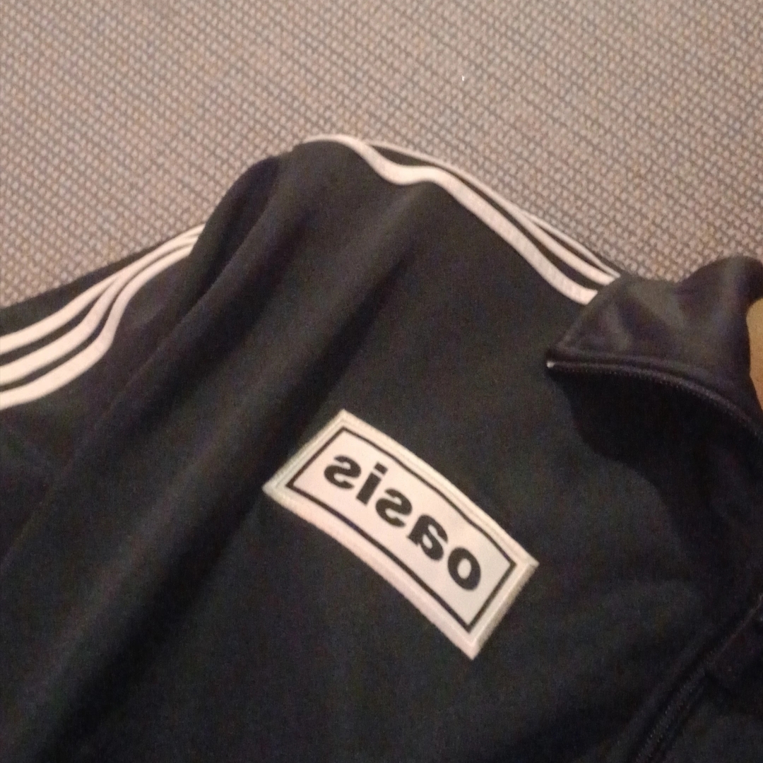 Adidas x Oasis Tour Firebird Track Top Black - US Sizing 착용 스타일