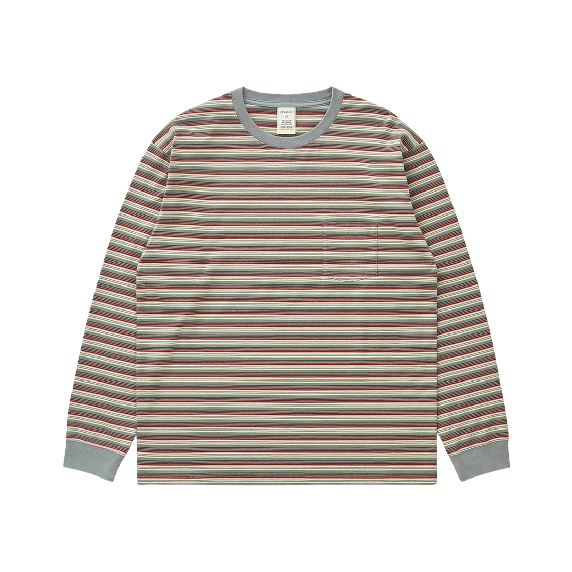 - Khakis Border L/S T-Shirt Grey