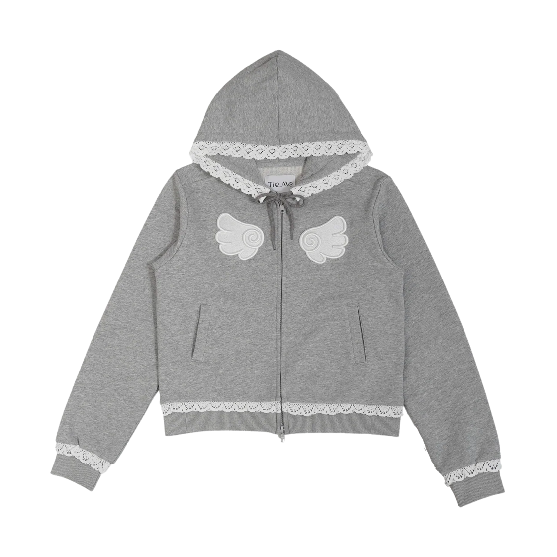 Tie Me wings lace zip hoodie グレー W) 타이미 윙스 레이스 집 후드 그레이 | Tie. Me | KREAM