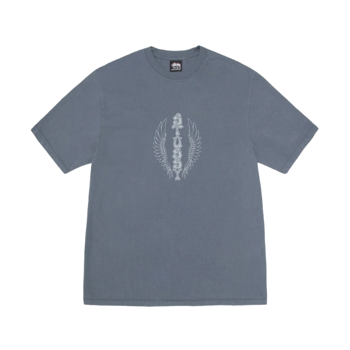 스투시 웨스 윙스 티셔츠 피그먼트 다이드 네이비