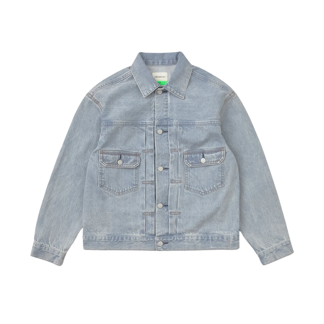 - Khakis Double Pocket Jean Jacket Light Blue