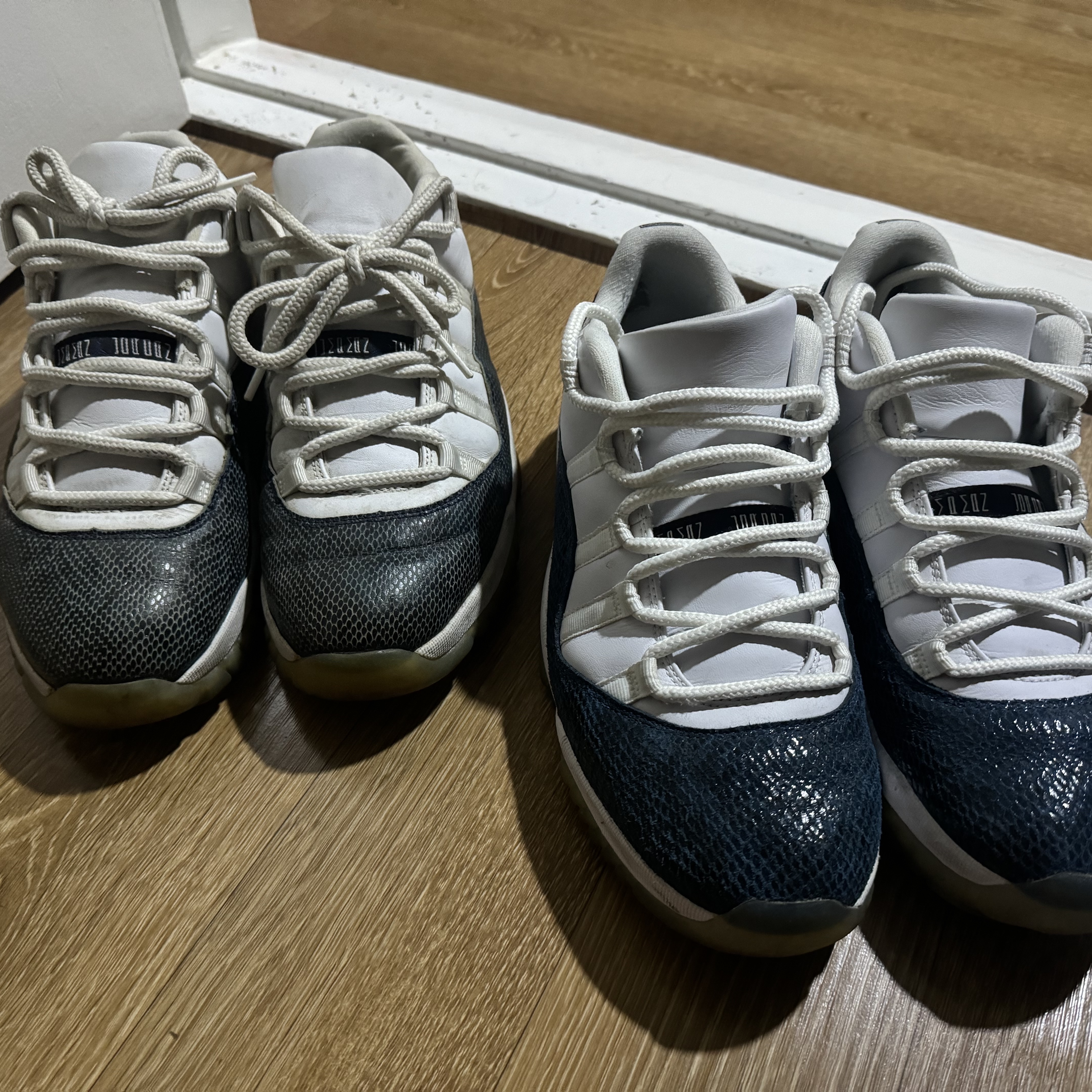 Jordan 11 Retro Low Navy Snakeskin 2019 착용 스타일 - 4