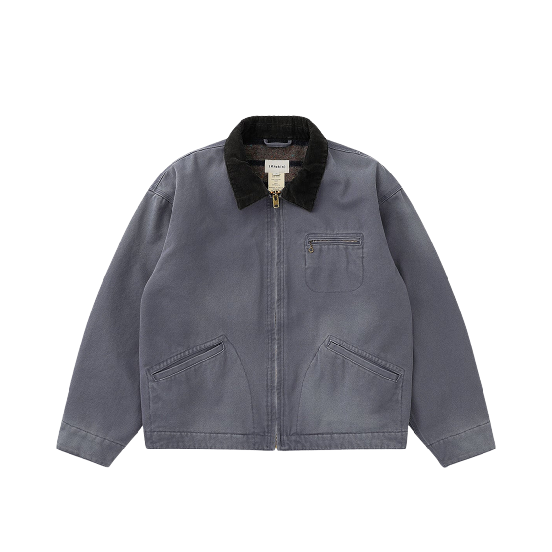 - Khakis Distressed Duck Jacket Pale Navy