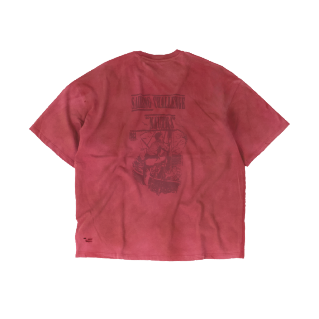 언더마이카 x 노티카 세일링 스탬프 티셔츠 레드 - 25SS