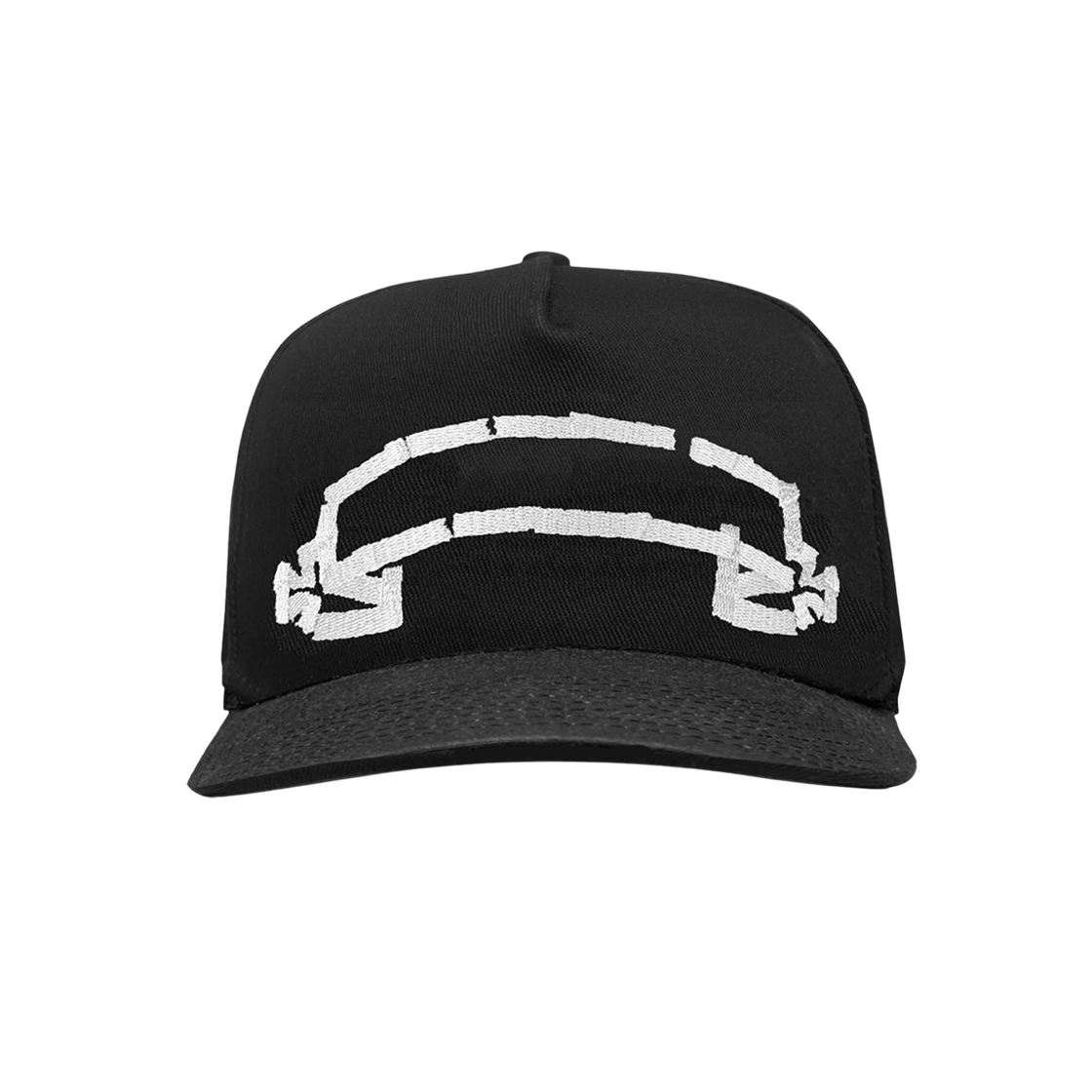 V16010401-001-P03 Askyurself Taped Banner Snapback Cap Black