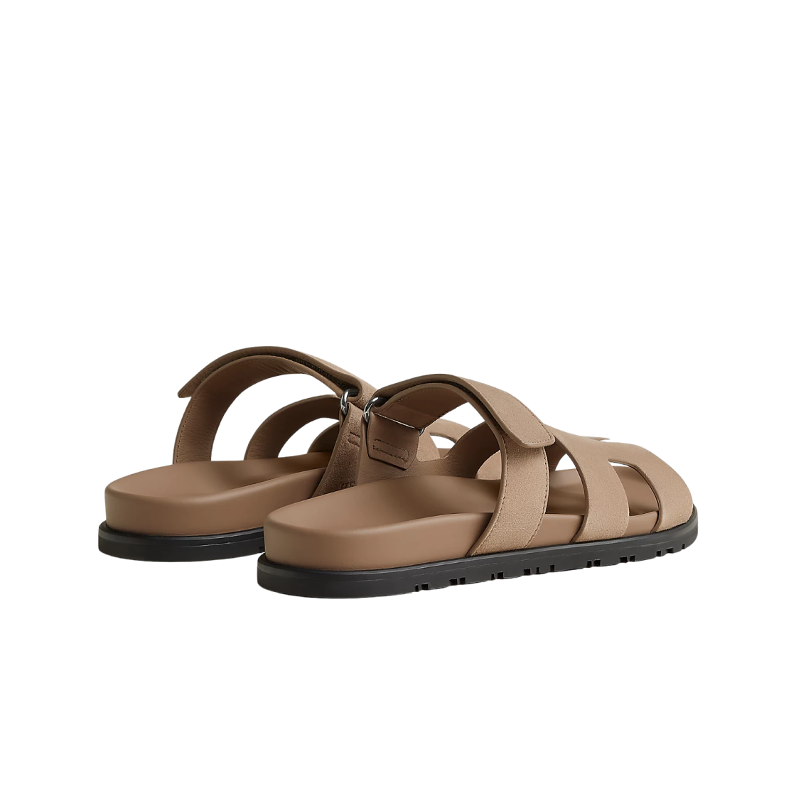 (W) 에르메스 시프레 샌들 스웨이드 고트스킨 & 베쥬 사블르((W) Hermes Chypre Sandal Suede Goatskin & Beige Sable) - 3