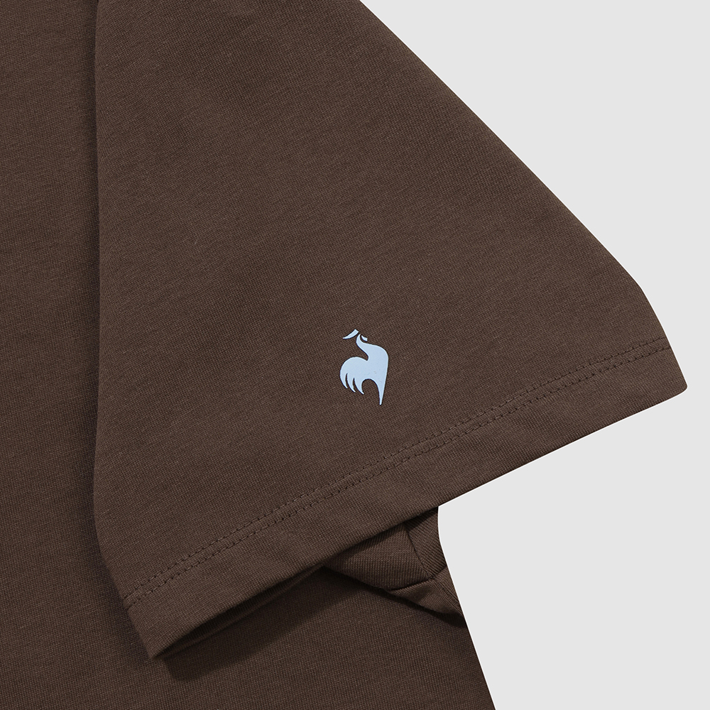 르꼬끄 스포르티브 여성 에슬레저 루즈핏 면 크롭 반팔티 - 브라운(QQ322ORS83)(le coq sportif Women's Athleisure Loose Fit Crop Short-Sleeve T-Shirt Brown) - 5