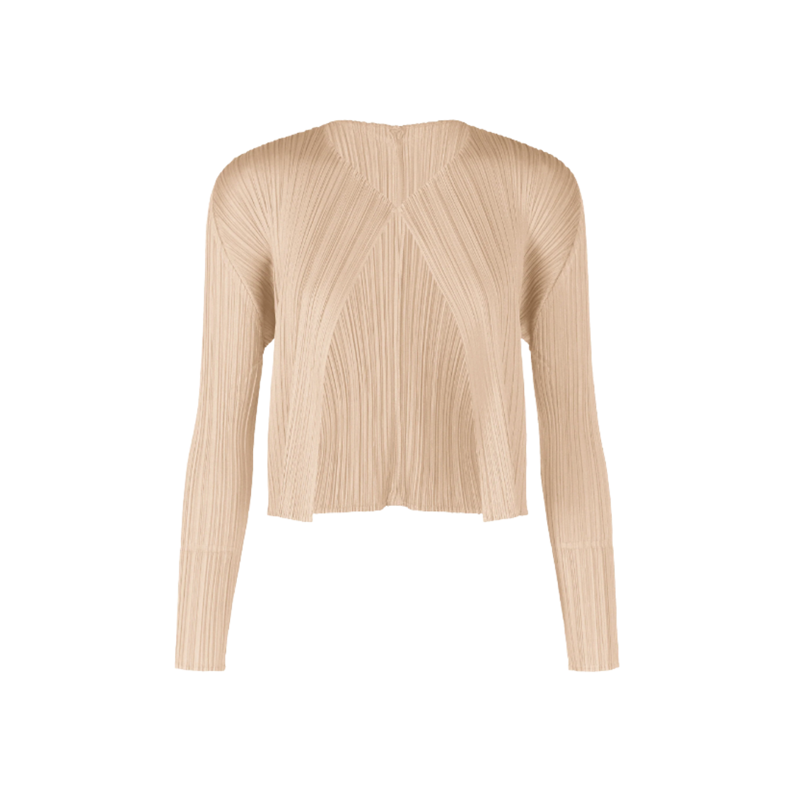 (W) 플리츠 플리즈 이세이 미야케 MC 줄라이 가디건 라이트 베이지((W) Pleats Please Issey Miyake MC July Cardigan Light Beige)