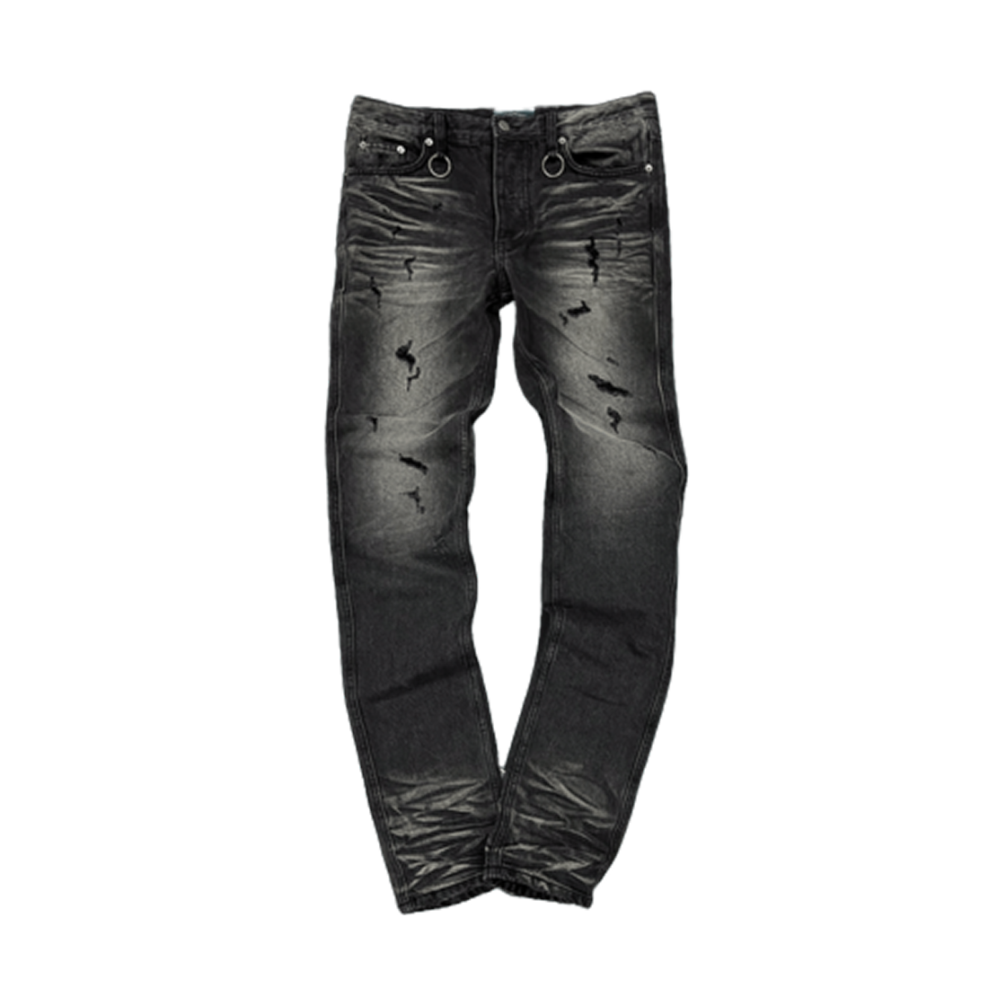 언더마이카 하드 워시드 앤틱 링 디스트레스드 슬림 진 워시드 그레이 - 25SS