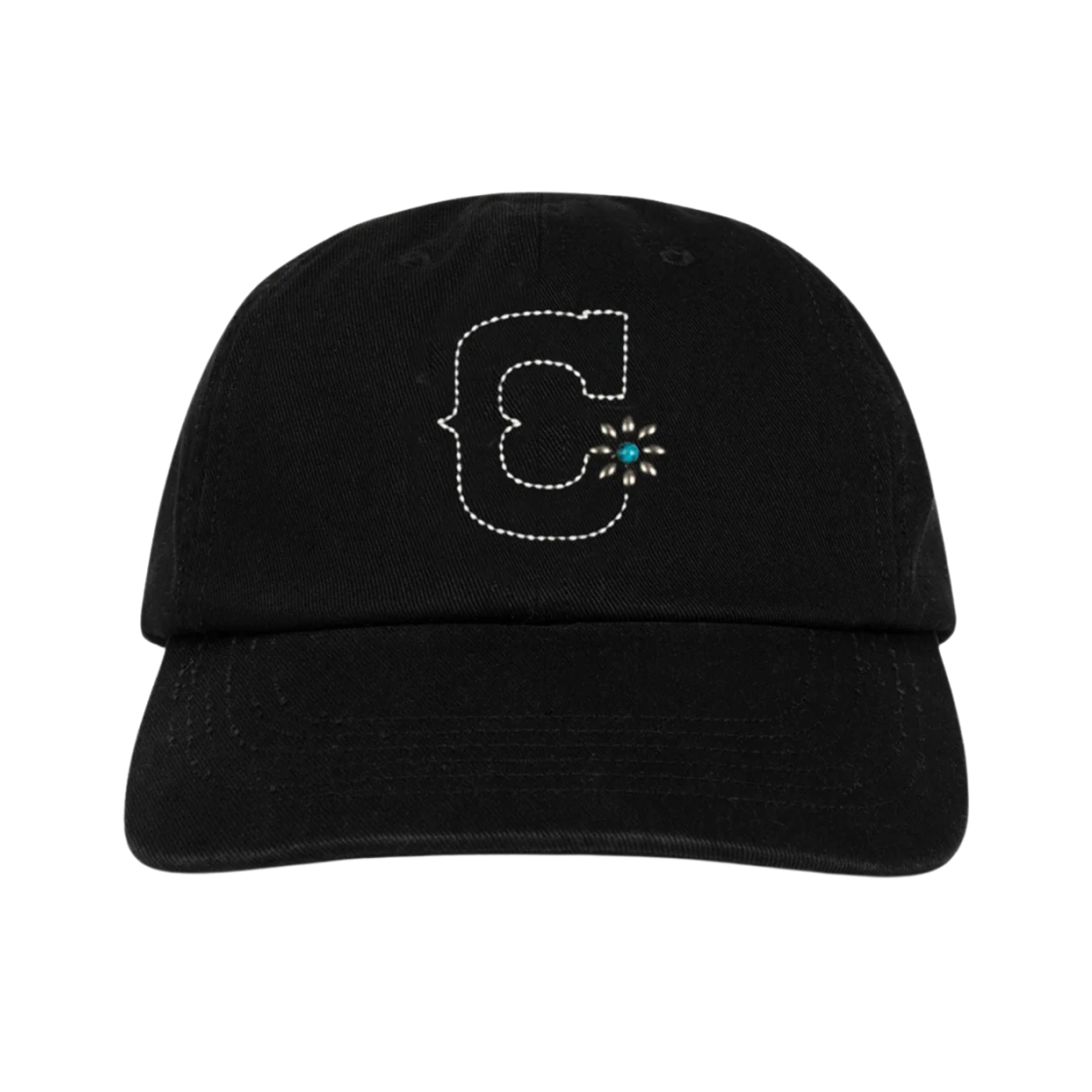 체리 LA 스터드 언스트럭처 햇 빈티지 블랙(Cherry LA Studded Unstructured Hat Vintage Black)