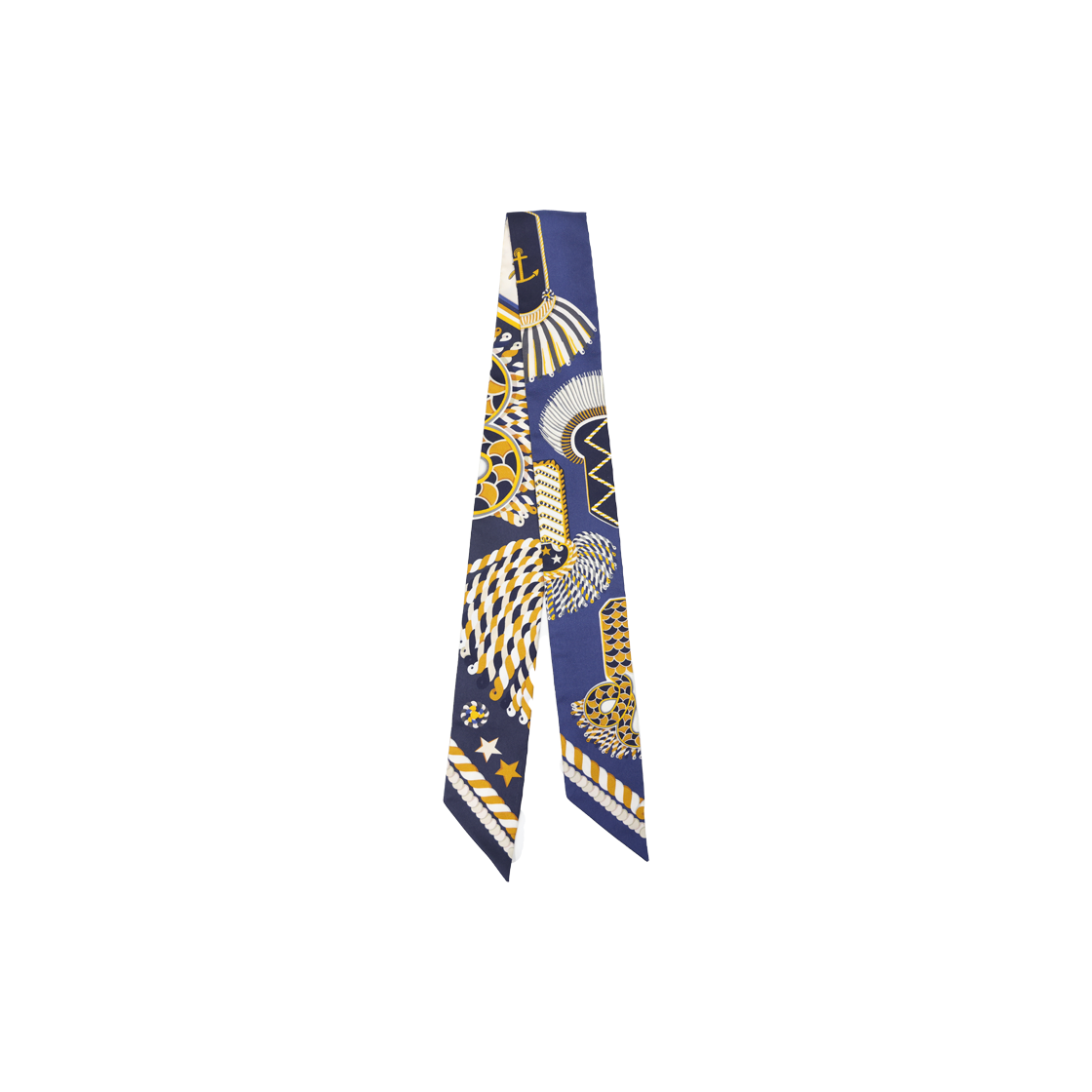 ITSJ2A2GHGLO HERMES Epaulettes de Gala Twilly Marine Gold Blanc - #2