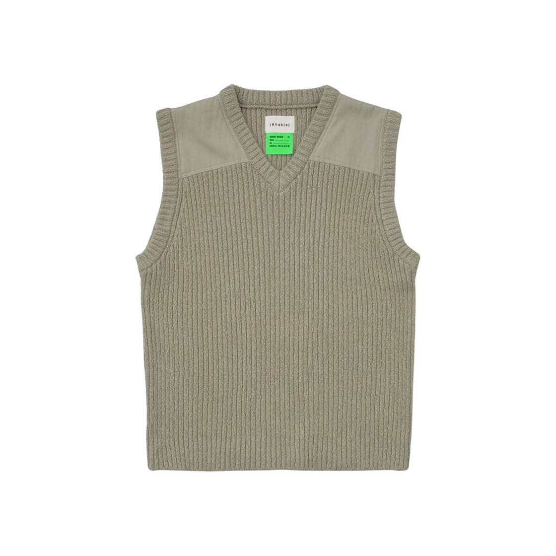 - Khakis Patched Knit Vest Sage